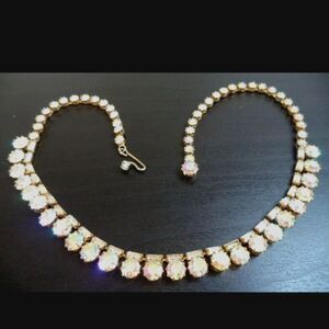 *RARE* STUNNING VINTAGE ESTATE UNSIGNED WEISS AB RHINESTONE 16" NECKLACE